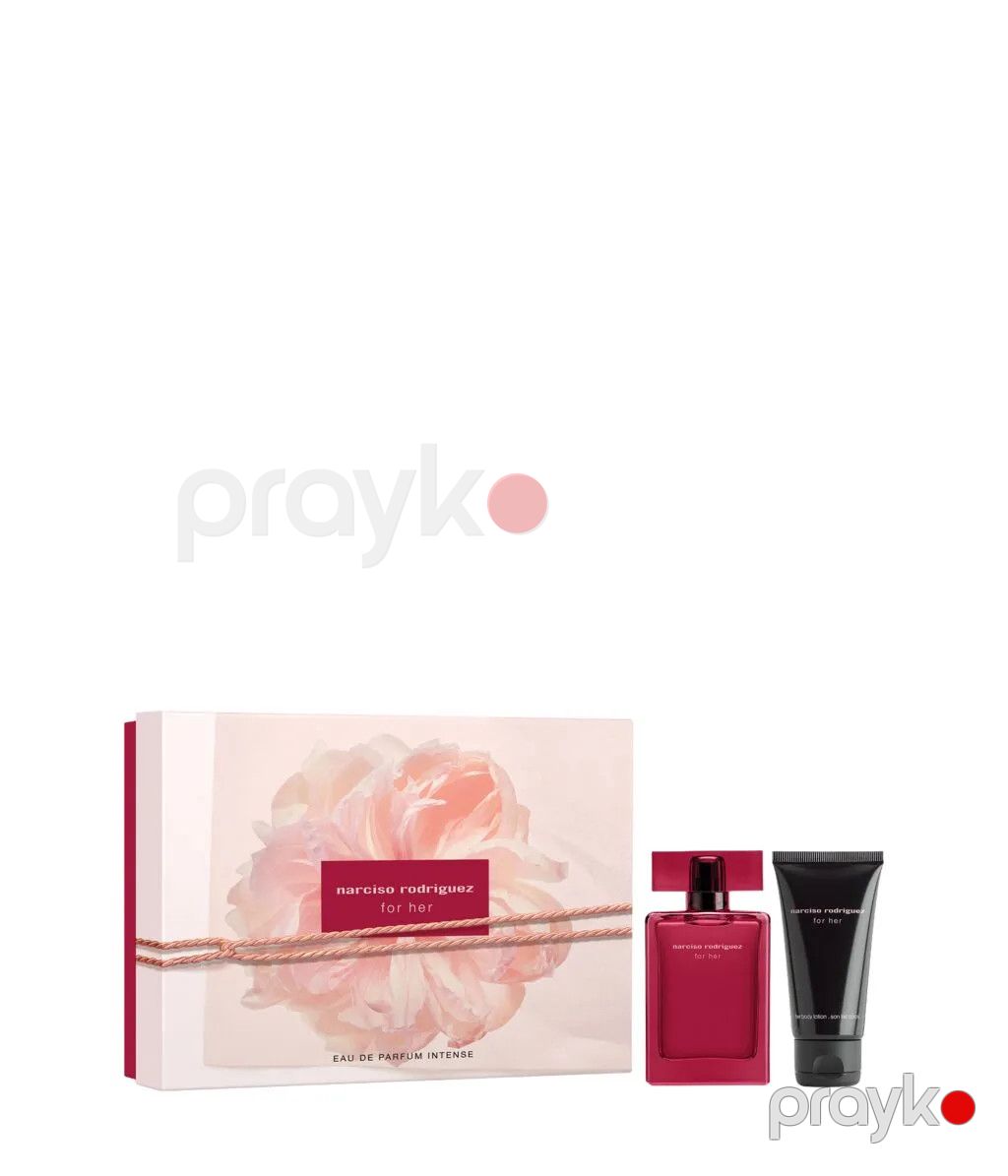 Narciso Rodriguez qadınlar üçün ətir dəsi (ətir suyu For Her Intense 50 ml + bədən losyonu For Her 50 ml) — Mallar, Bakı (2)
