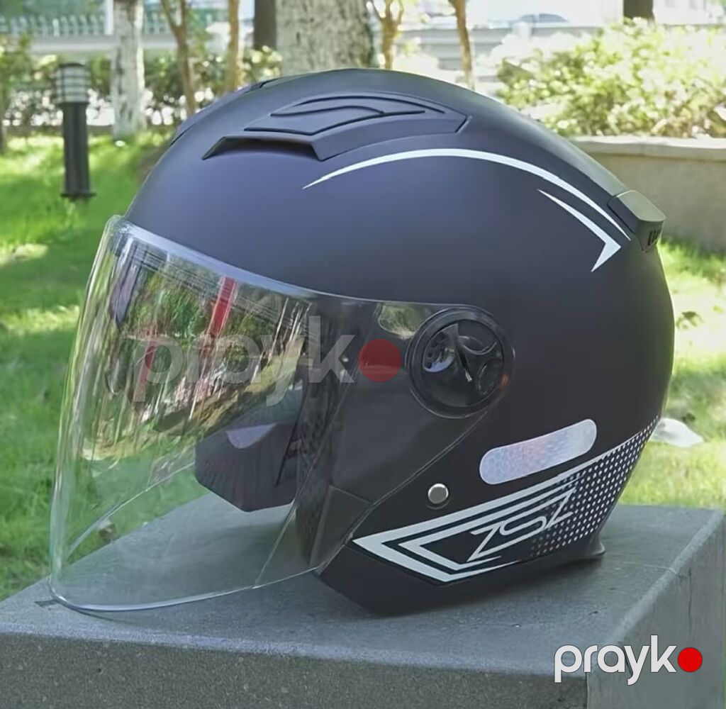 Ağ rəngdə şəhər tipli motosiklet və Skuterlər üçün dəbilqə Hər növ — Motosiklet geyimi, Bakı (8)