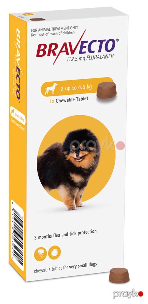 İtlər üçün birə və gənələrə qarşı Bravecto çeynənən tablet, 2–4,5 kq — Bakı