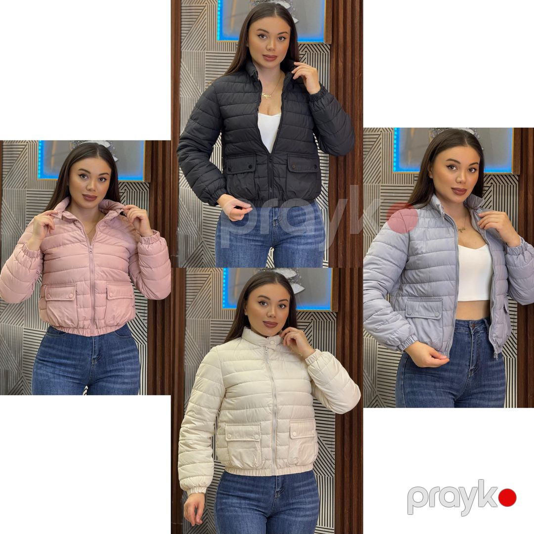 Qadın üçün qış gödəkçəsi, poliester, açıq çəhrayı, ölçü M — Mallar, Bakı (2)
