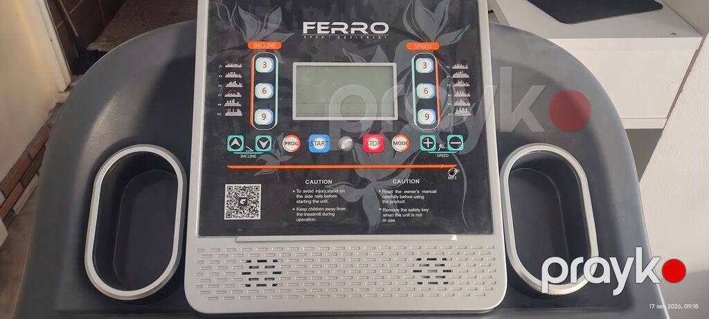 Ferro Fitness Sport qaçış trenajoru - Elektriklə işləyən qaçış yolu — Koşu simulyatorları, Masazır (3)