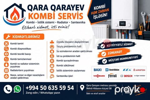 Qara Qarayev Kombi Servis – Kombi, istilik sistemi, radiator və — Bakı