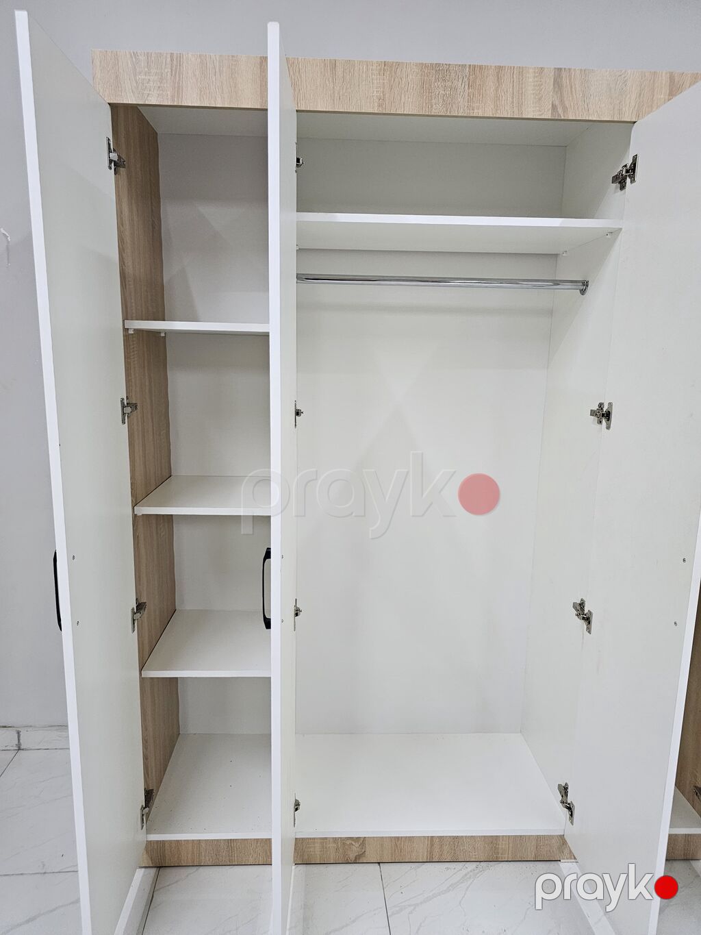 Yeni, 4 qapılı, Ağ, Açılan, Düz dolab — Şkaflar, Bakı (5)