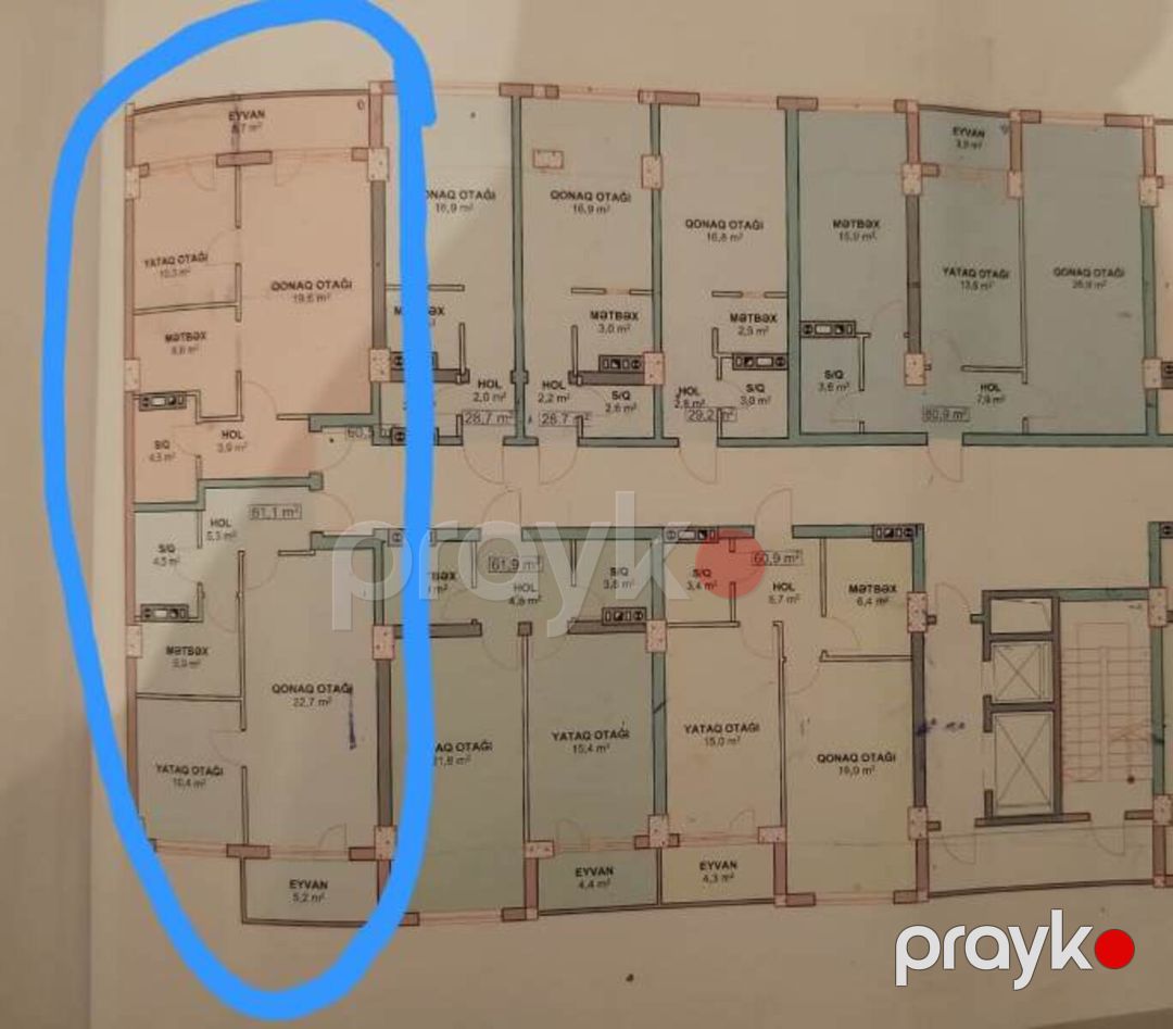 Satılır 2 otaqlı yeni tikili 61.5 m² — Mənzil, Xırdalan (12)