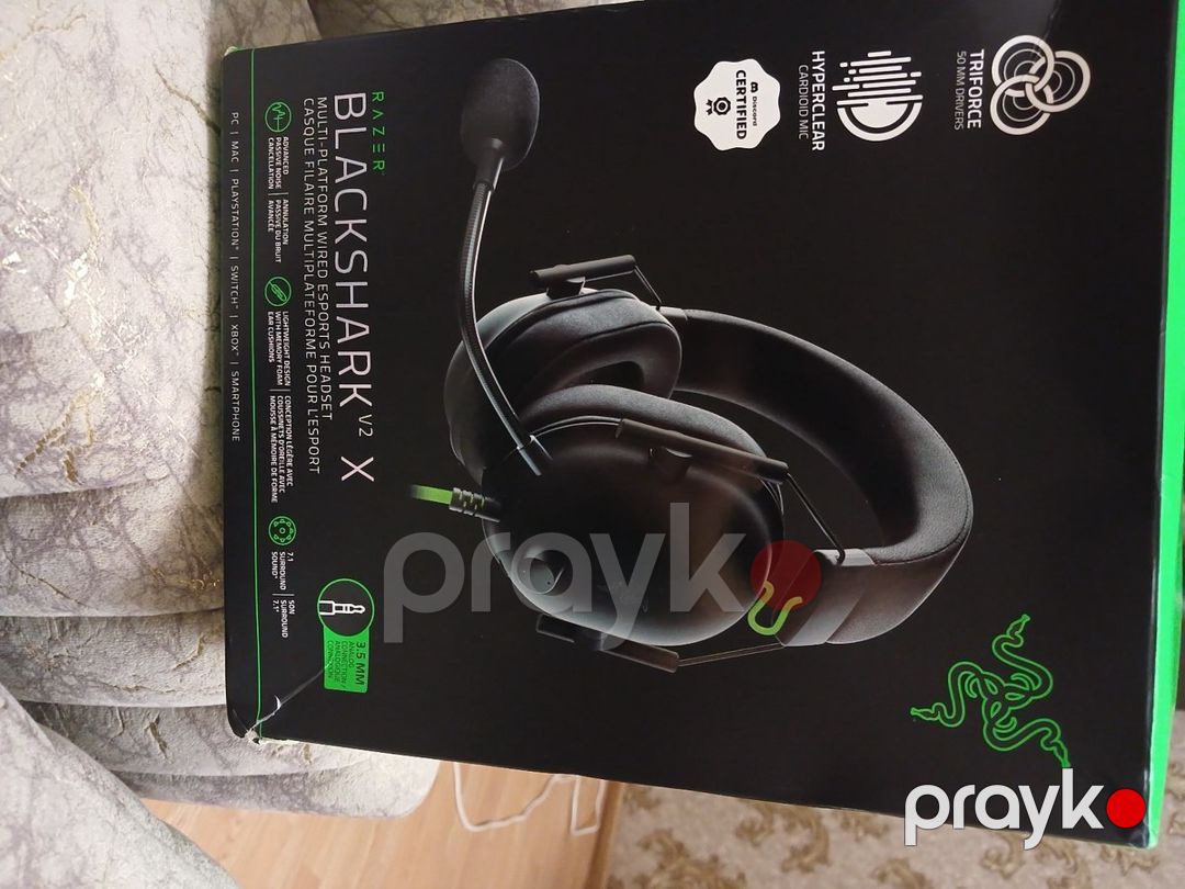 Qulaqlıq Razer BlackShark V2 X — Səs texnikası, Bakı (4)