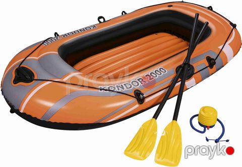 Şişmə qayıq Bestway Kondor 2000 Set, üzməkdə köməklik üçün, 155х114 sm — Bakı