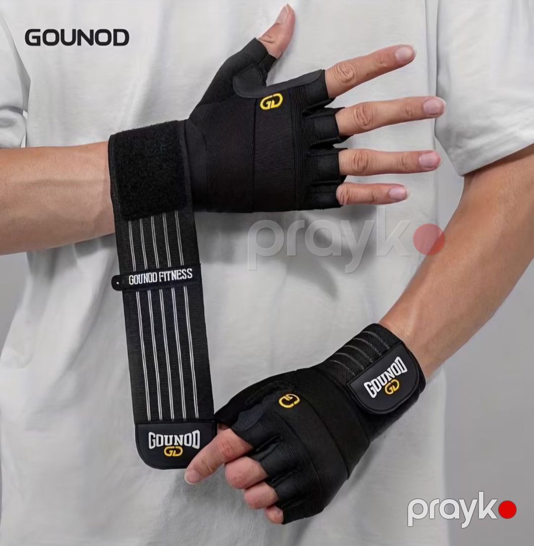 Fitnes üçün əlcəklər Gounod, qara, ölçü XL — Mallar, Bakı (2)