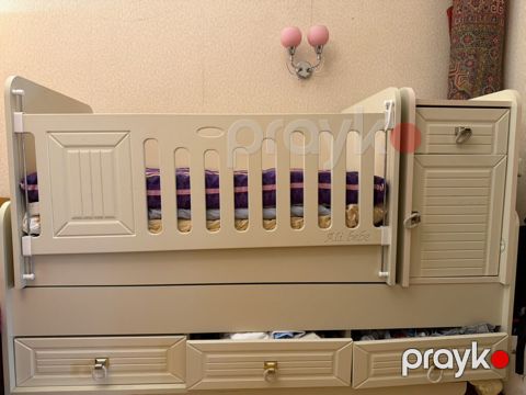 Uşaq beşiyi və çarpayı kombinəsi – “Ali Bebe” model - Rəng: krem — Bakı