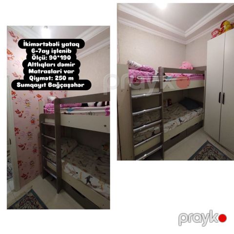 ((8642))*Asya* Qiymet 250 azn. Iki mertebeli çarpayi. Yaxşi — Bakı
