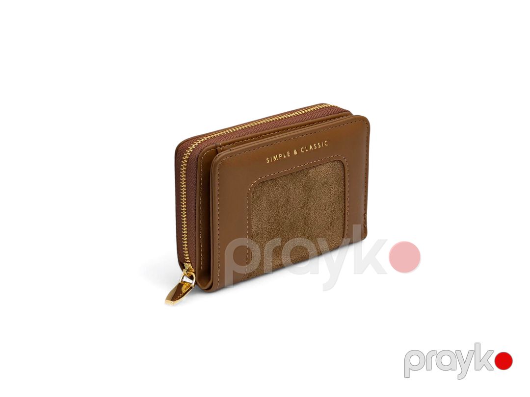 Portmone Yadas, qəhvəyi, poliuretan, 9x12 sm — Mallar, Bakı (2)