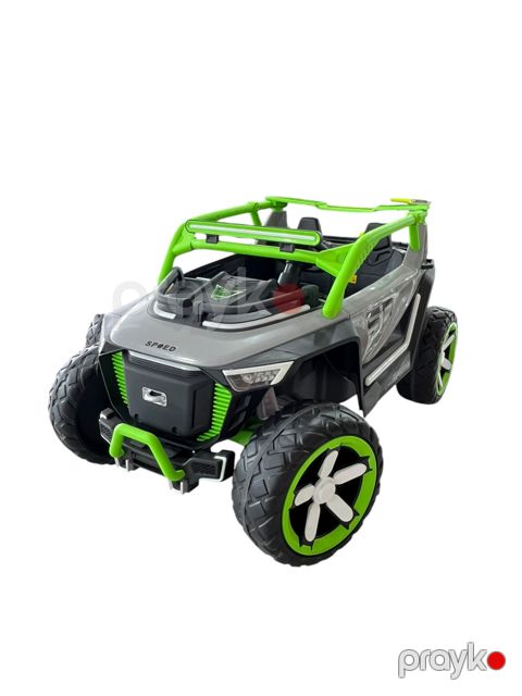 Uşaq elektrik avtomobili APM-93, yaşıl/boz, 6 yaşa qədər — Bakı
