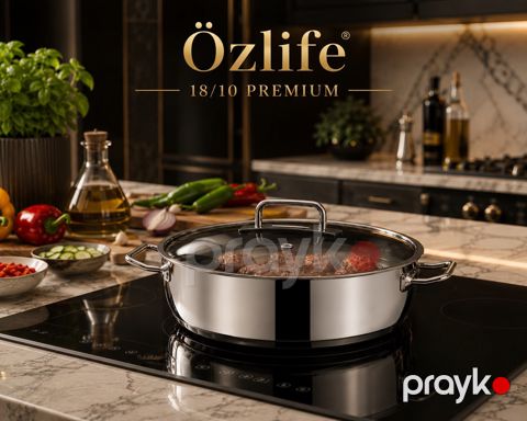 Tava Özlife SU-LI0461, paslanmayan polad, 24 sm, gümüşü — Bakı