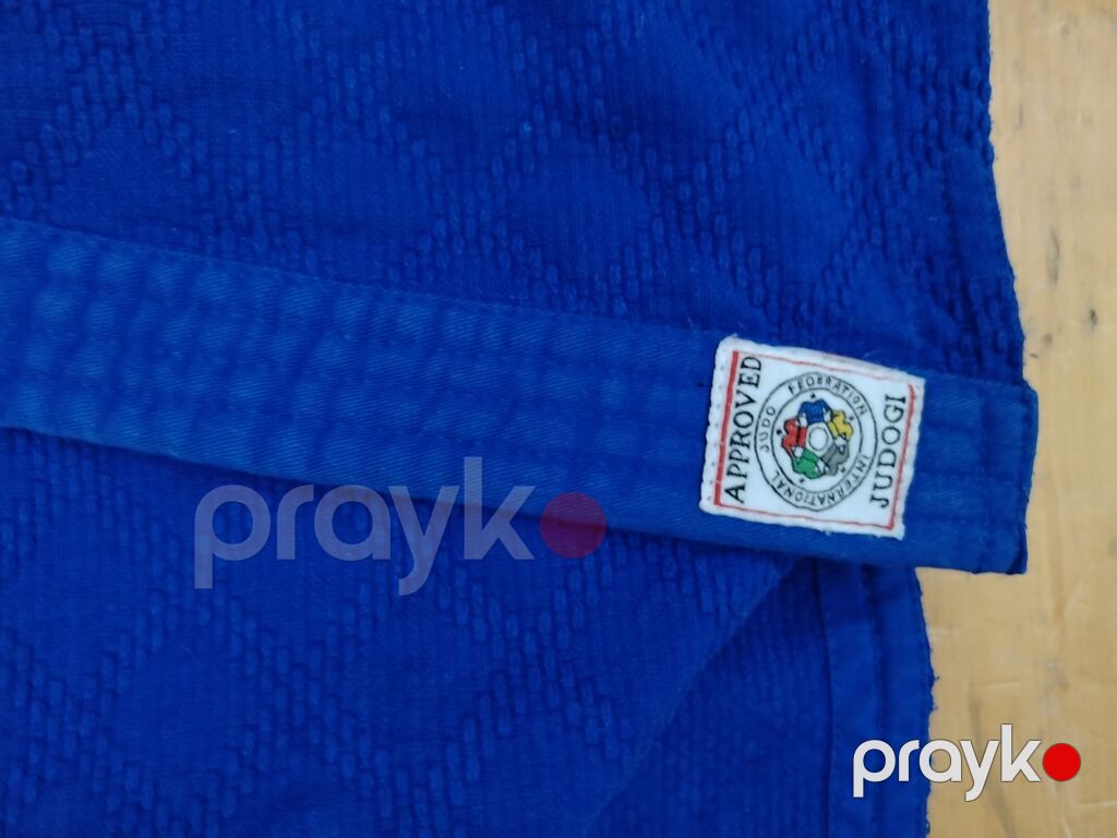 Mavi rəngli cüdo kimono dəsti - Brend: Mizuno (loqolu) - Dəst: yuxarı — İdman geyimi, Xırdalan (7)