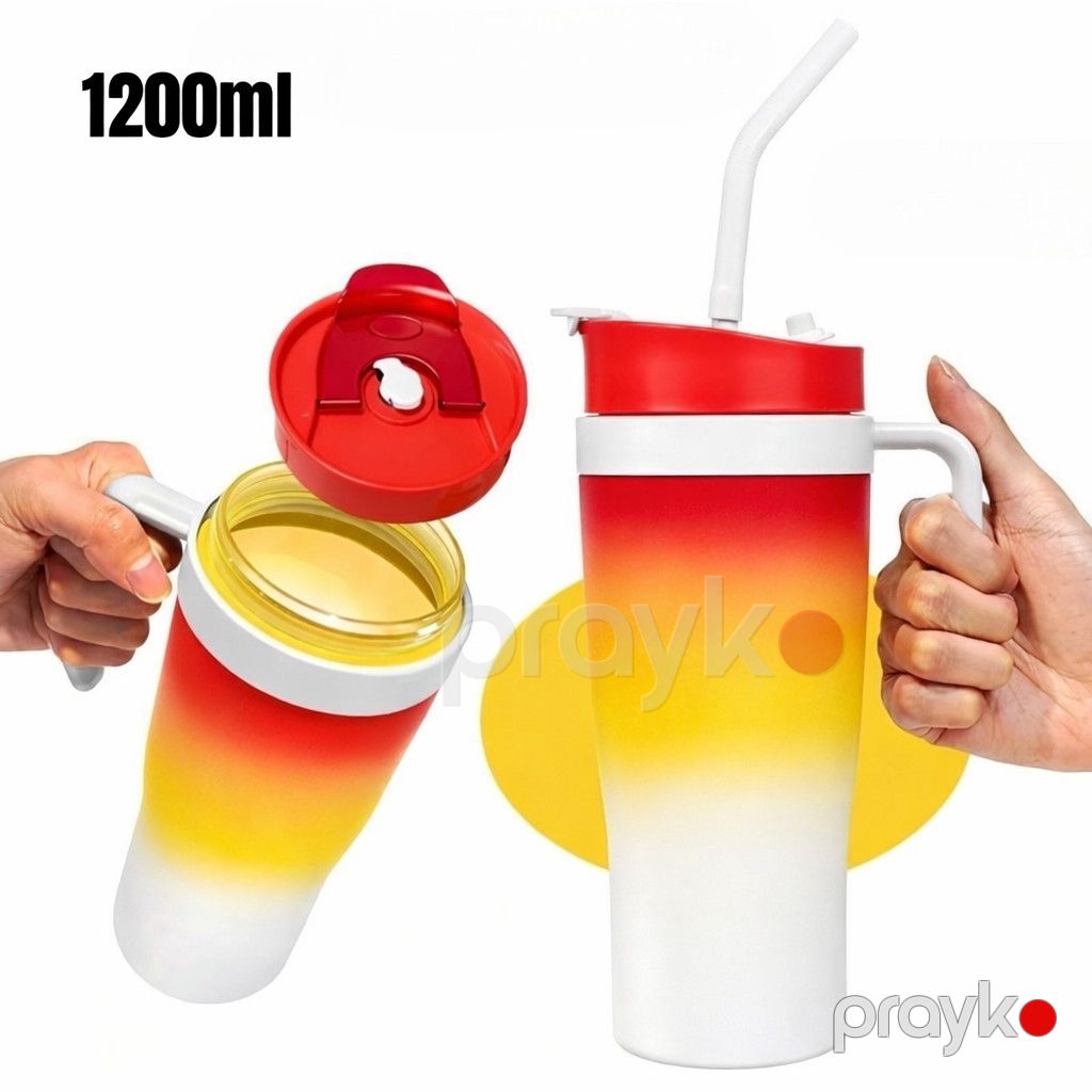 Su Qabı Borulu Rəng Keçişli - 1200 ml Qırmızı — Mallar, Bakı (2)