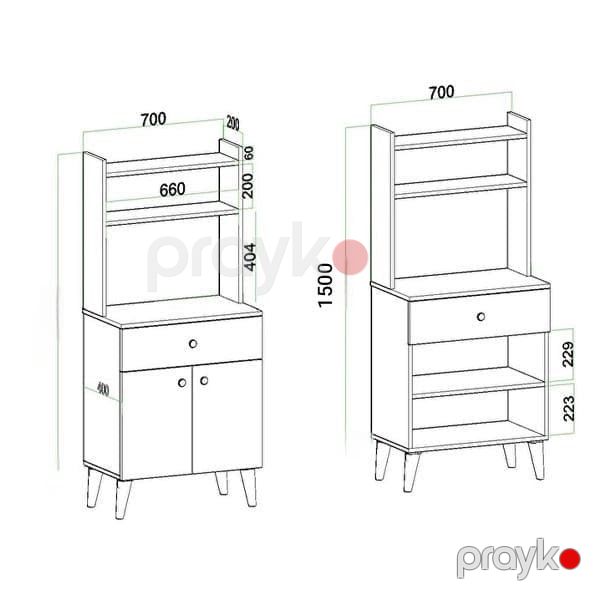 Bufet 9884, Ldsp, 70x150x40 sm — Mallar, Bakı (3)