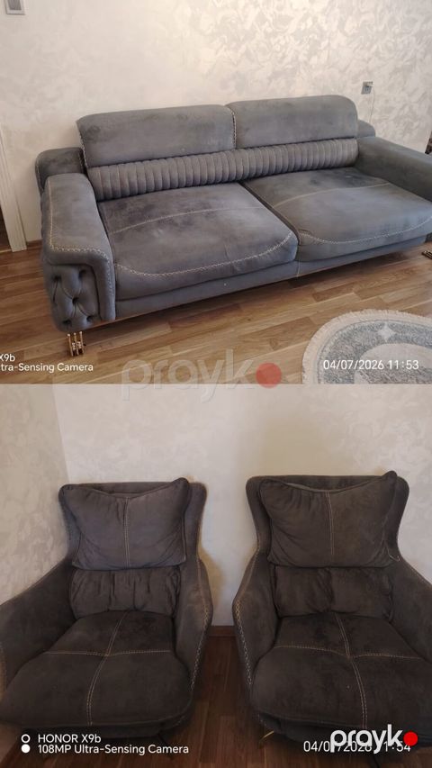 İşlənmiş, Divan, 2 kreslo, Bazasız, Açılmayan — Bakı