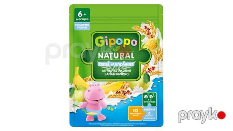 Südlü çoxdənəli sıyığı Gipopo Natural Banan və Alma, 6+ ay, 200 q — Bakı