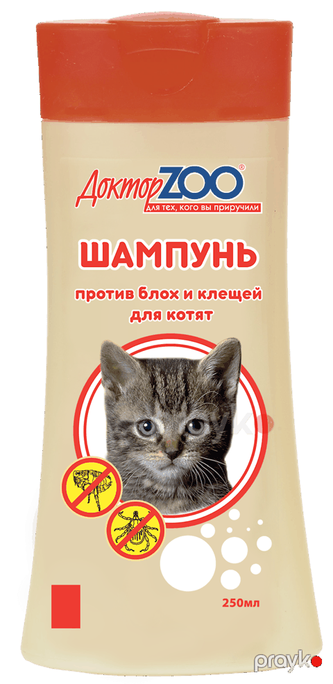 Şampun Доктор Zoo Antiparazit pişiklər və pişik balaları üçün 250 ml — Bakı