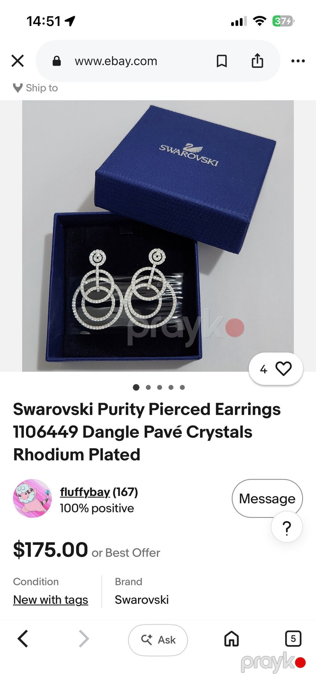 Swarovski sirga 120 azn — Qolye və zəncir, Masazır (2)