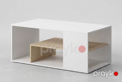 Jurnal masası MB3, laminat, ağ/Sonoma, 80x40x40 sm — Bakı