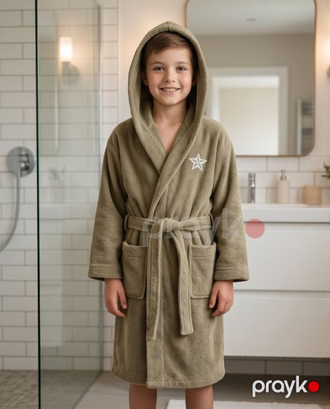 Hamam xələti 5142, pambıq, xaki, ölçü 8-10 yaş — Bakı
