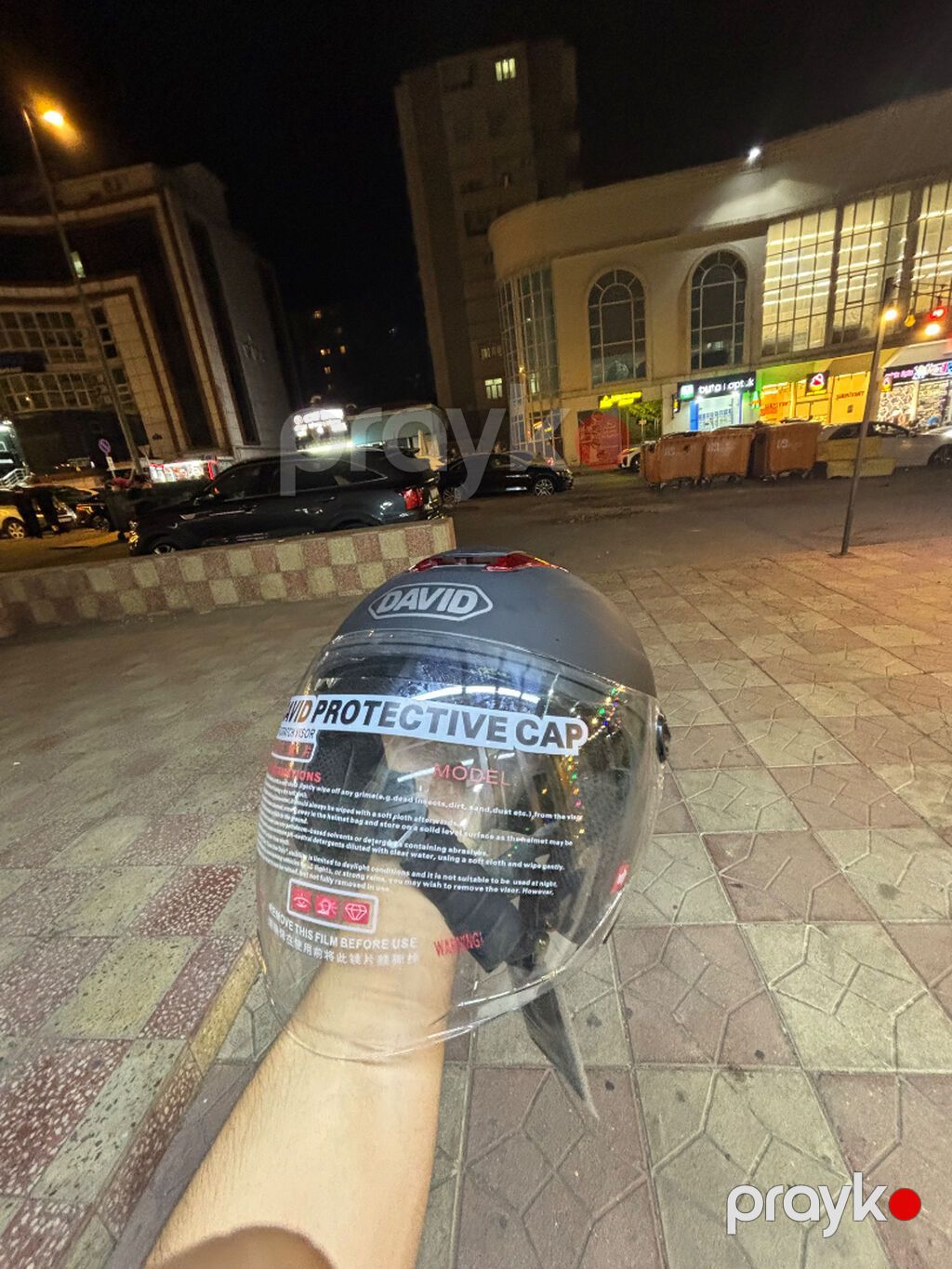 Motodəbilən qoruyucu dəbilqə – Davıd Protective Cap - Açıq tip — Motosiklet geyimi, Bakı (3)