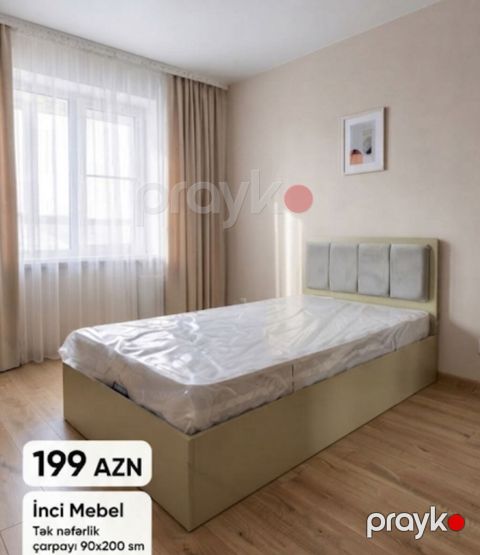 Yeni, Təknəfərlik çarpayı, Bazalı, Matras ilə, Siyirməsiz, Azərbaycan — Bakı