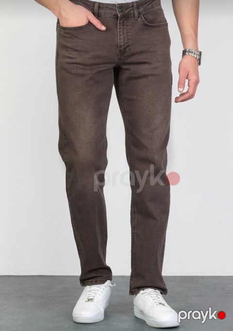 Kişilər üçün düz cins model 2015-1arm, qəhvəyi, pambıq, ölçü 32 — Bakı