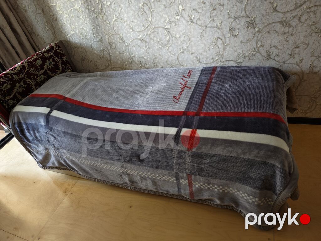 Yeni rəng - Boz Mikrofiber Pled, Pulsuz çatdırılma — Örtüklər və çarşavlar, Bakı (3)