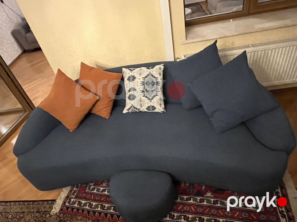 Məhsul: Dizaynlı yumşaq divan və puf - Forma: Orqanik, dalğalı xətli — Yumşaq mobilya dəstləri, Bakı (2)