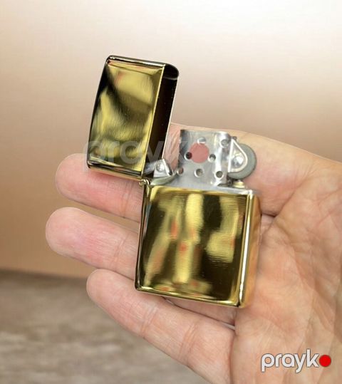 Zippo qızılı Metal benzinli qutu alışqan - Korpus: parlaq qızılı — Bakı