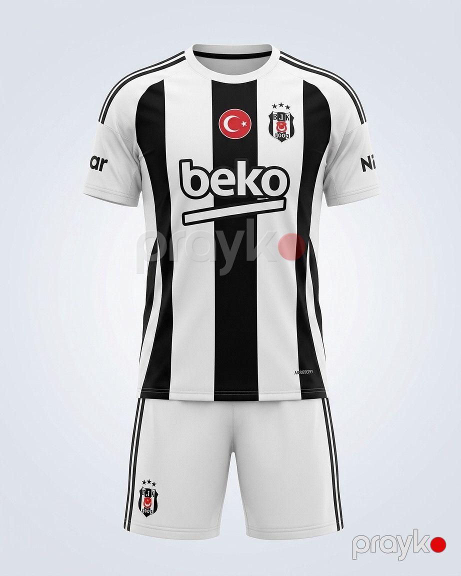 İdman kostyumu azarkeşlər üçün VZYN098 Beşiktaş JK 2024/25, poliester, ağ, ölçü XL — Mallar, Bakı