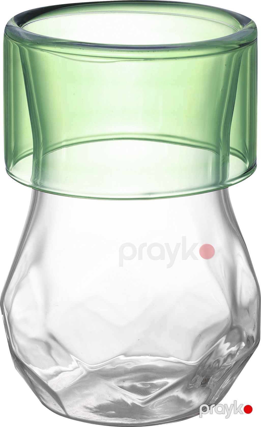 Armudu stəkan dəsti Aramoro Lysora, şüşə, şəffaf/yaşıl, 140 ml, 2 əd — Mallar, Bakı (2)