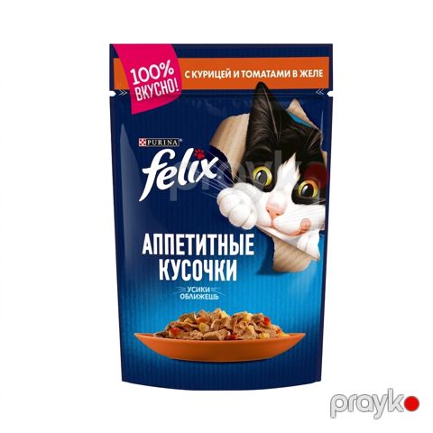 Nəm yem Felix toyuq əti və tomat ilə, 75 q — Bakı
