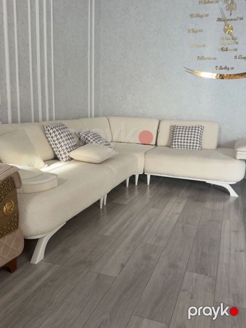 Künc divan dəsti – müasir minimal dizayn - Rəng: açıq krem/ivory — Bakı