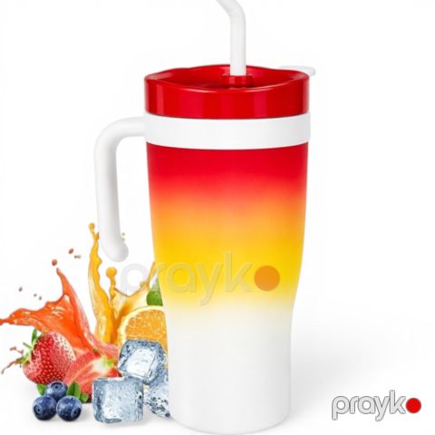 Su Qabı Borulu Rəng Keçişli - 1200 ml Qırmızı — Bakı