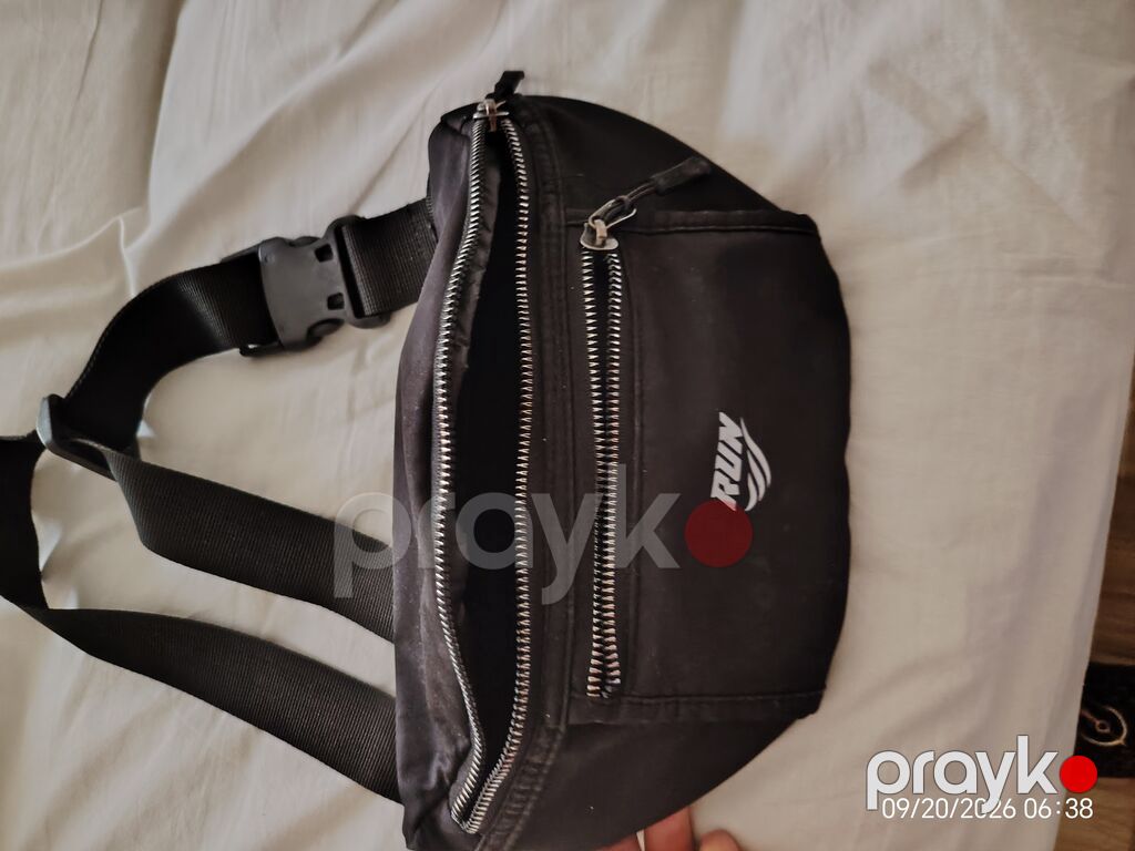 Qara bel/çiyin çantası – “RUN” loqolu - Tip: bel çantası (fanny pack — Çantalar, çamadanlar, cüzdanlar, Bakı (2)