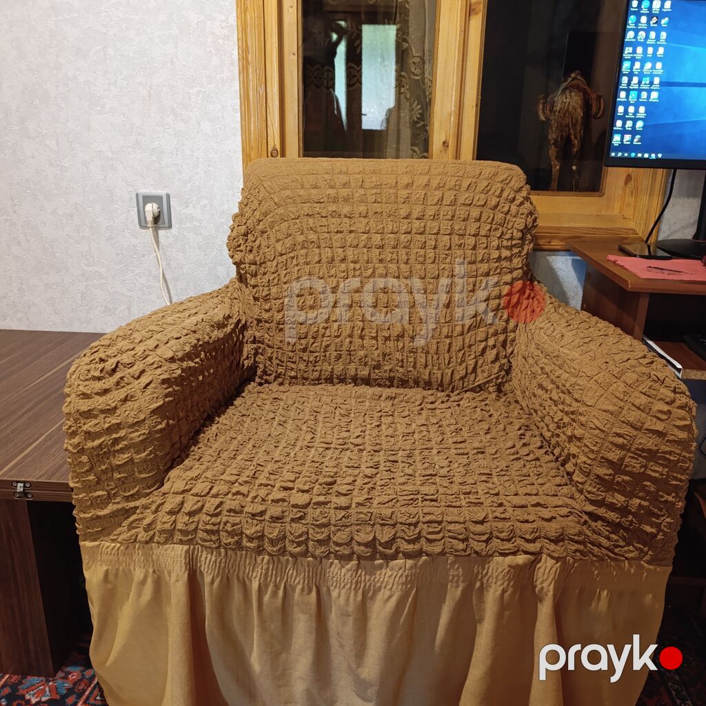 Divan və kreslo üçün elastik üzlük dəsti - Rəng: karamell/kofe çaları — Matras astarları və matras örtükləri, Digah (3)
