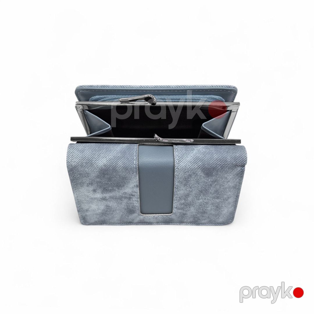 Pul kisəsi qadınlar üçün Love and Freedom, mavi, poliuretan, 8 sm — Mallar, Bakı (2)
