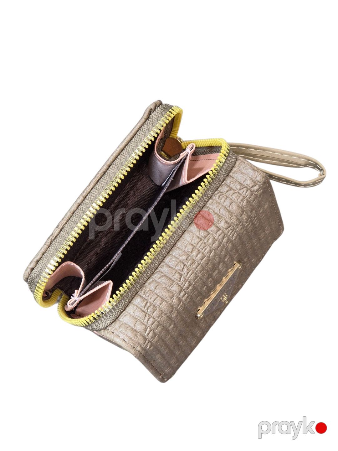 Qadınlar üçün kiçik ölçülü pul kisəsi, poliuretan, bej, 11×8 sm, 6 kart bölməsi, Çin istehsalı - TheBest_23-2075_Вej — Mallar, Bakı (2)
