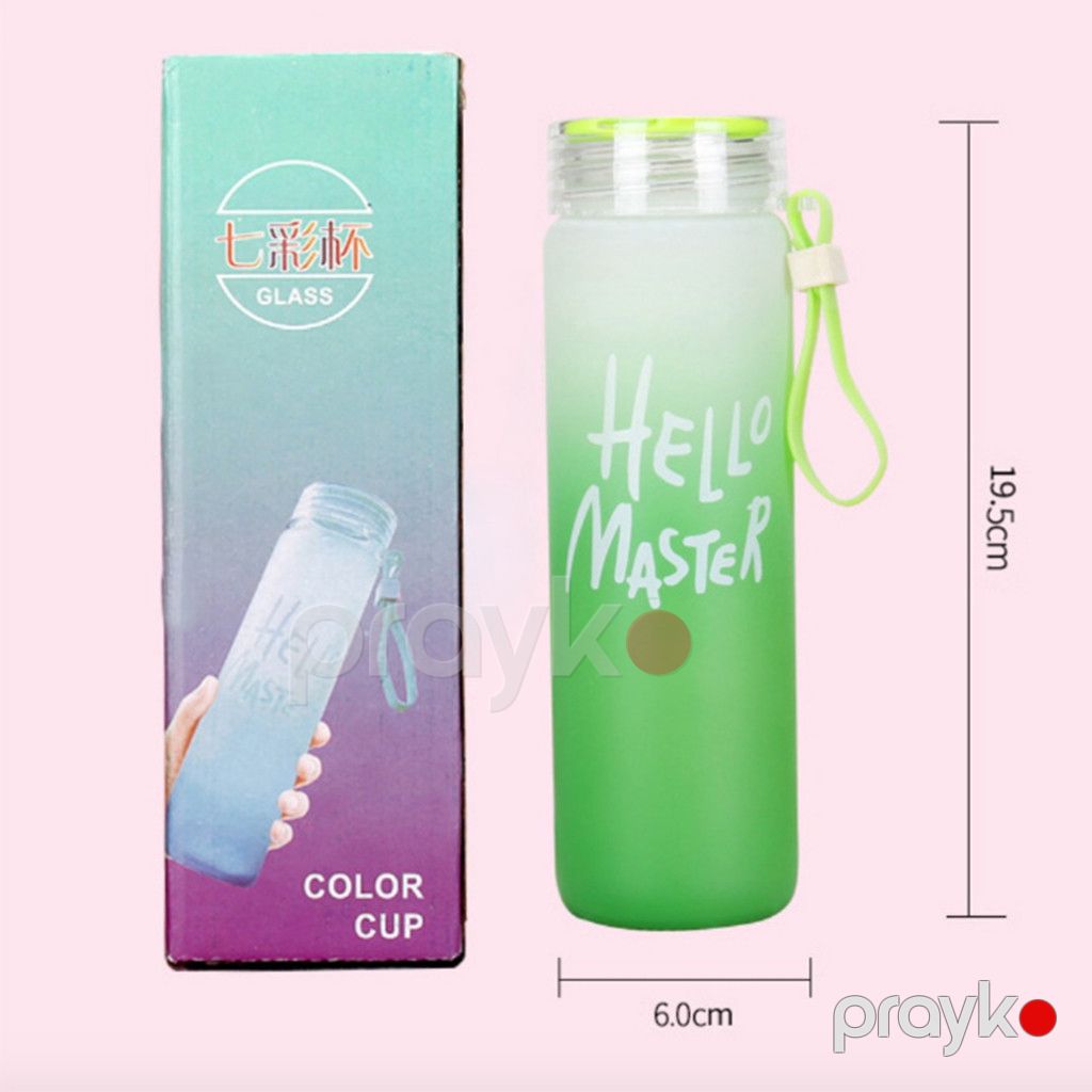 İdman su qabı Hello Master, şüşə, yaşıl, 400 ml — Mallar, Bakı (2)