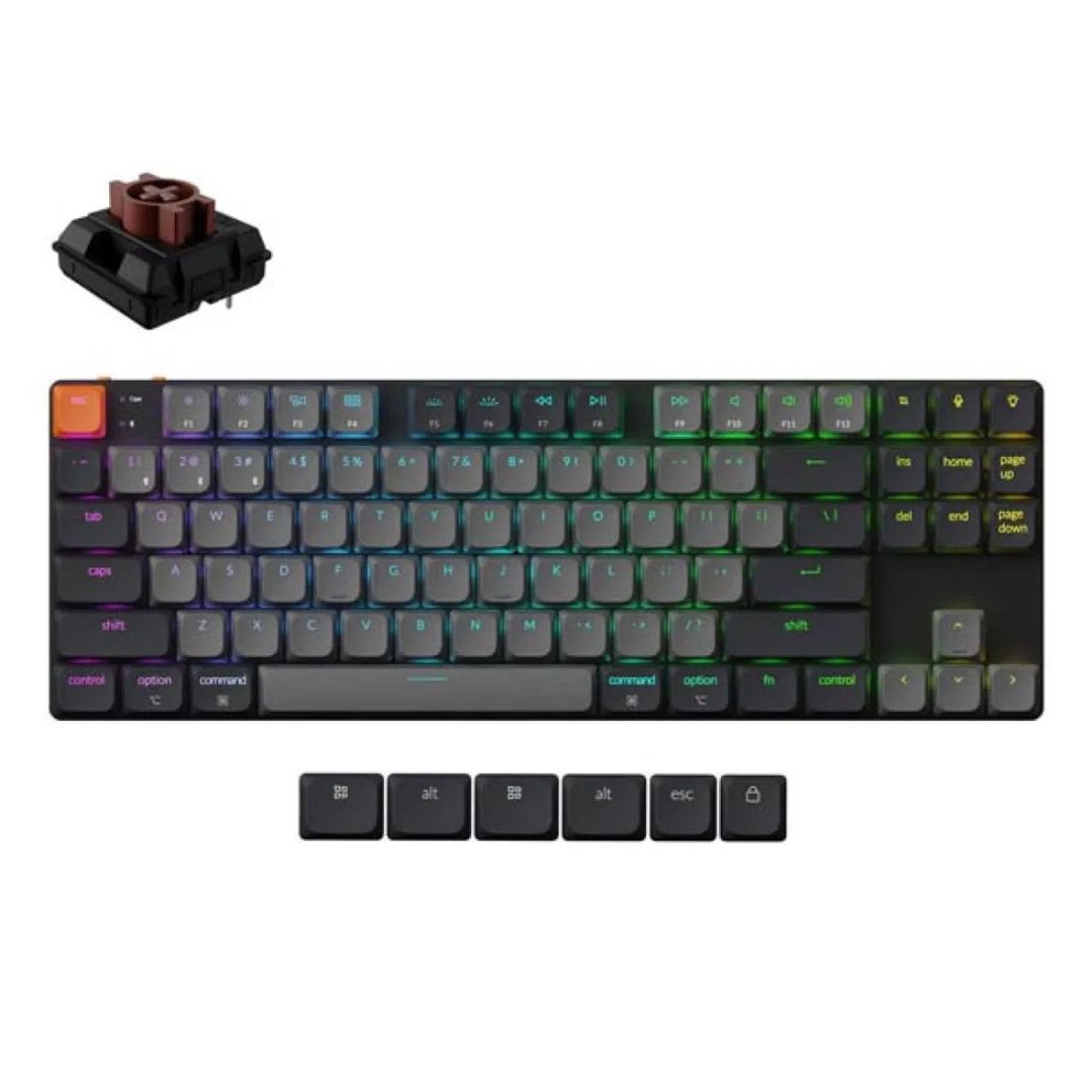 Simsiz oyun klaviaturası Keychron K1 RGB Backlight Brown Switch (K1X-B3-AZ) — Periferik cihazlar, Bakı