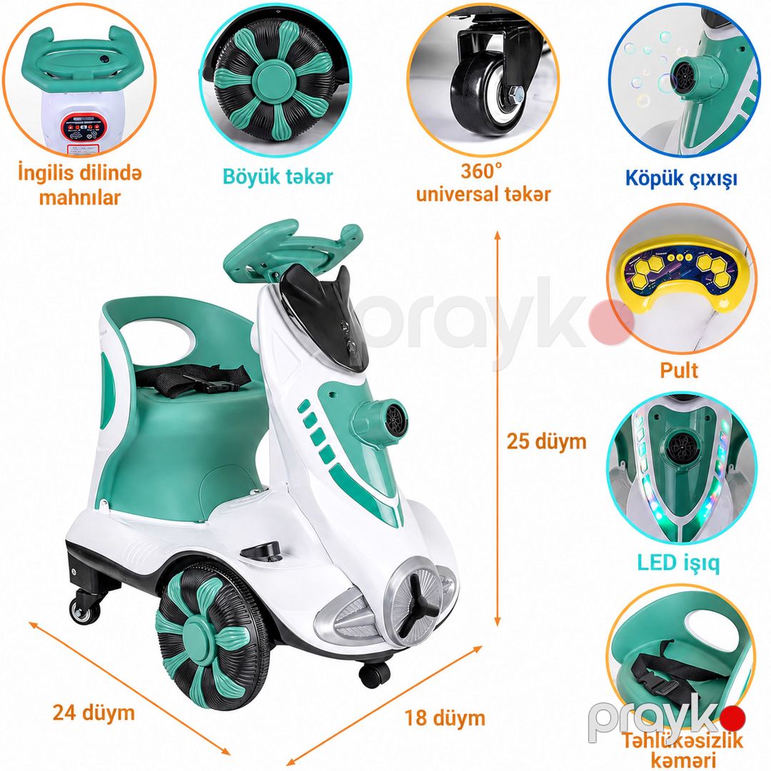 Uşaq elektrik avtomobili 2630538, qırmızı — Mallar, Bakı (2)