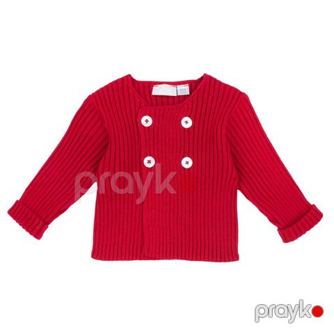 Qızlar üçün kardiqan Chicco 9007556000000-75, qırmızı, pambıq, ölçü 15 ay — Bakı