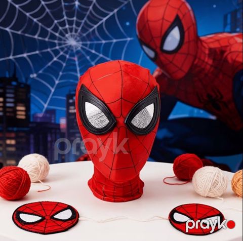 Spiderman maska — Ölçü: standart, Qırmızı — Bakı