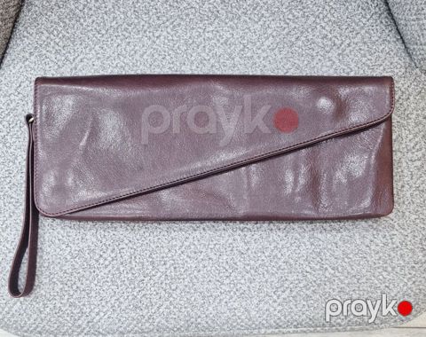 Qadın dəri clutch/çanta – tünd qəhvəyi - Material: yumşaq dəri — Bakı