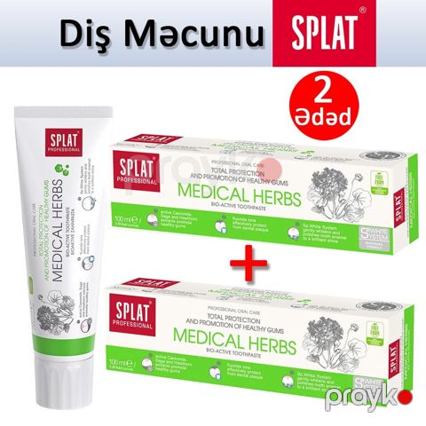 Diş məcunu Splat Müalicəvi bitkilər, 100 ml, 2 əd — Bakı