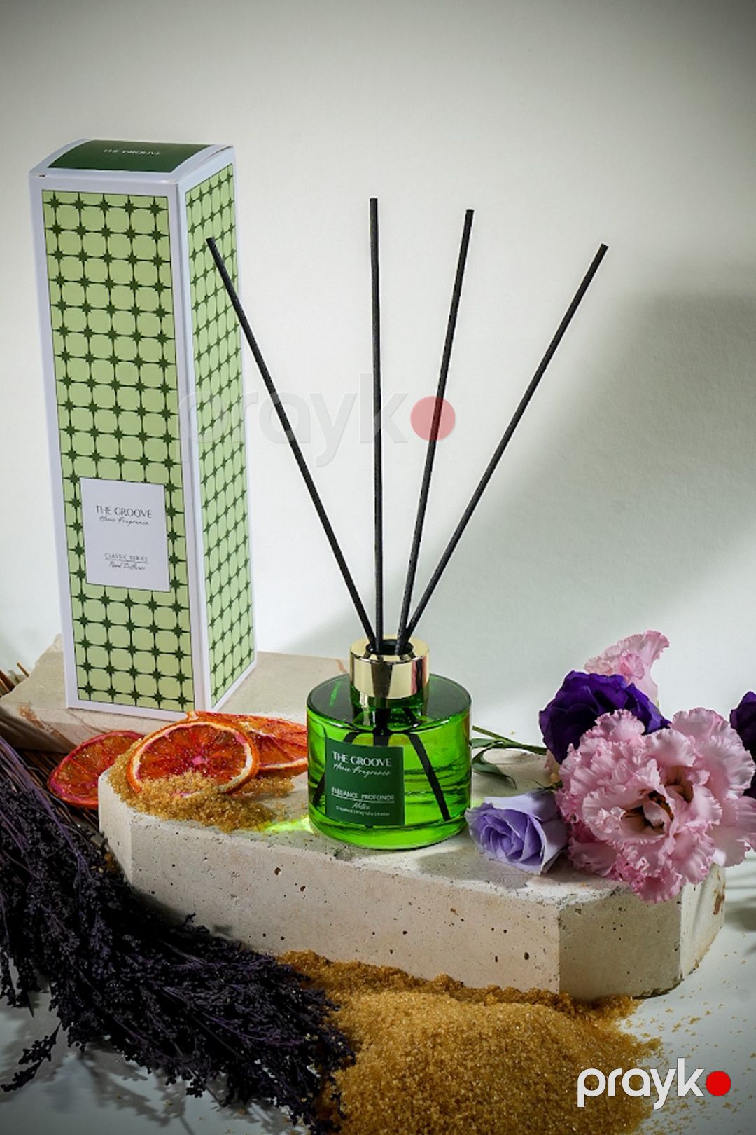 Aromatik diffuzor The Groove Green Square Floral Mandarin ELE.10.102.100, 100 ml, məhsul çeşiddə — Mallar, Bakı (3)