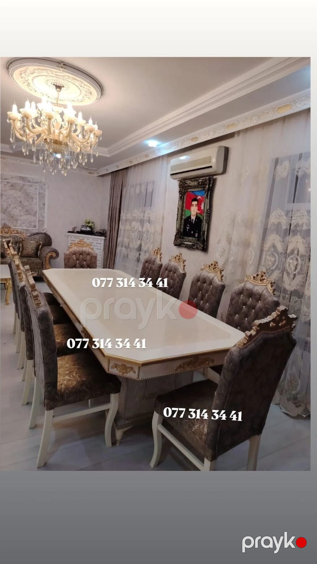XMD Mebel – Yemək masası və stul dəsti - Masa ölçüsü: 1×2 m - Qiymət — Masalar və stullar, Bakı (6)