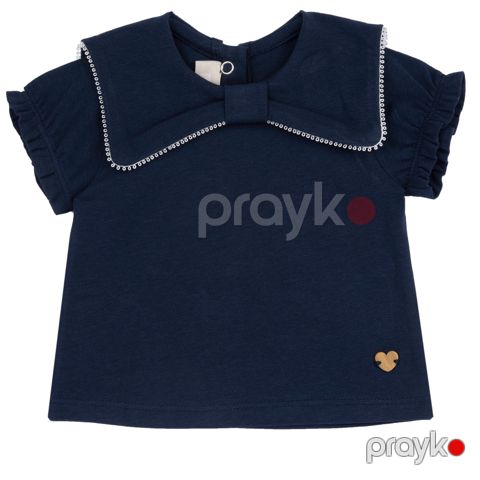 Qızlar üçün futbolka Chicco 9101186000000-88, göy, pambıq/elastan, ölçü 6 ay — Bakı